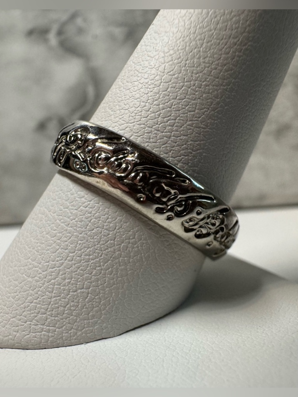 Lord of the Rings Elvish Ring 925 Sterling Silver Size 10 LOTR Collector